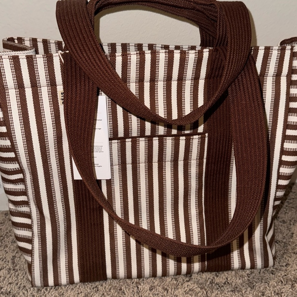 Beis striped tote - new